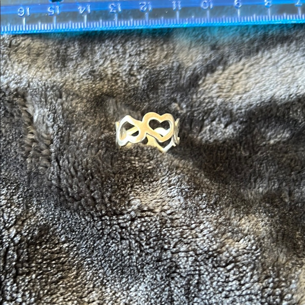 Sterling Silver Heart Infinity Ring - image 1